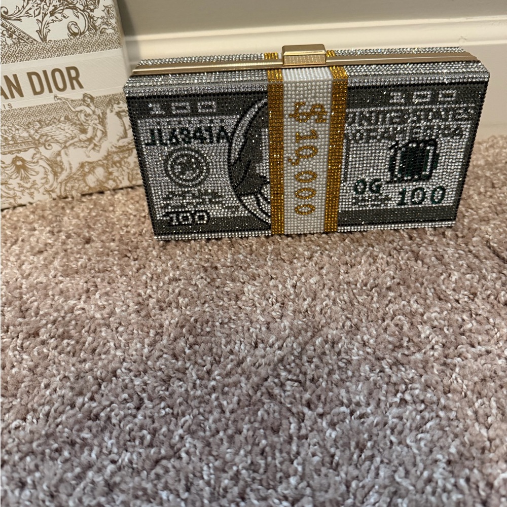 Rhinestone Money Clutch